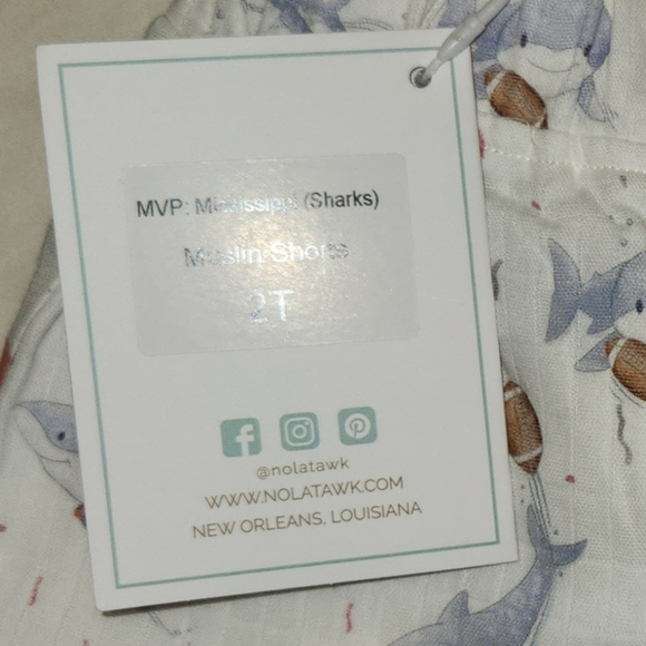 Nola Tawk Muslin Ole Miss shorts - Picture 2 of 2